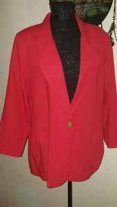 Kathie Lee Vintage Red Button Blazer